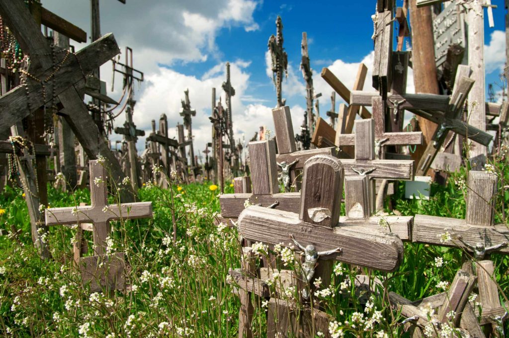 Hill of Crosses Lithuania Divine Mercy pilgrimage Joe Walsh Tours Pilgrimages